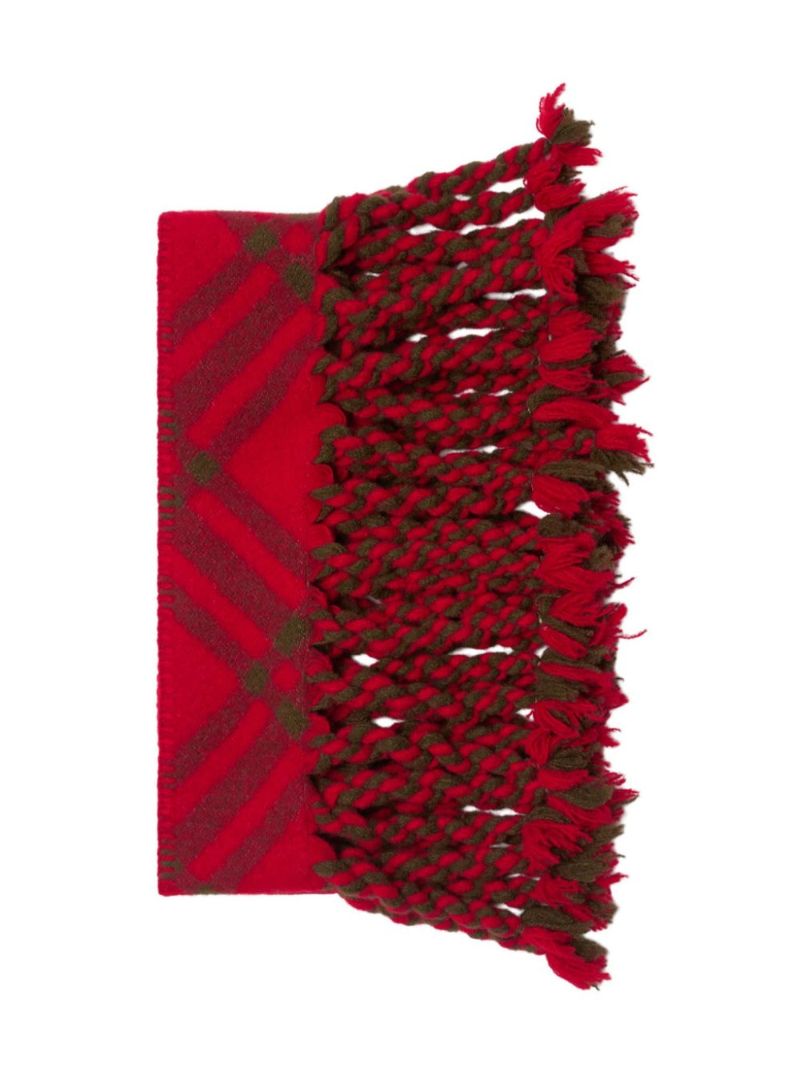 Check Wool Scarf
