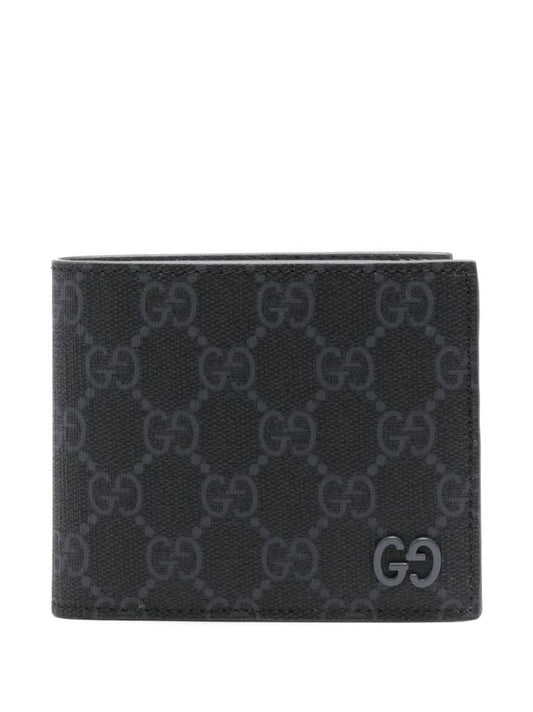 Black Gg Supreme Leather Wallet