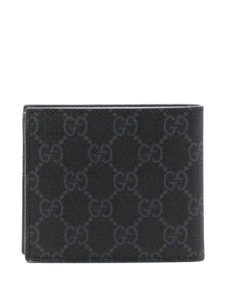 Black Gg Supreme Leather Wallet