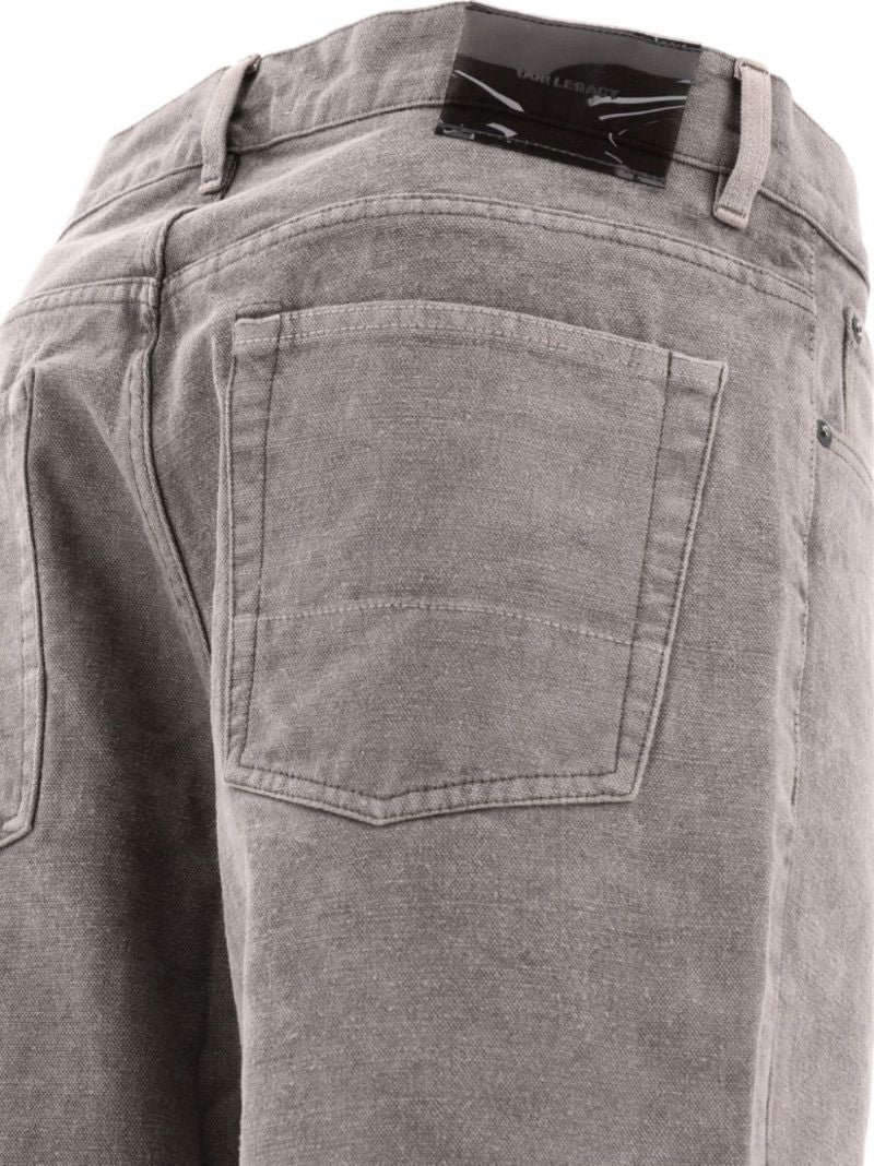 Grey Third Cut Straight Jeans