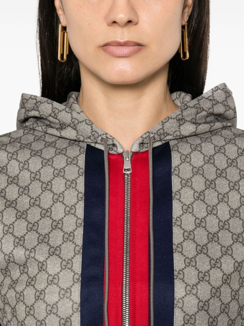 Brown Gg Supreme Hooded Jacket