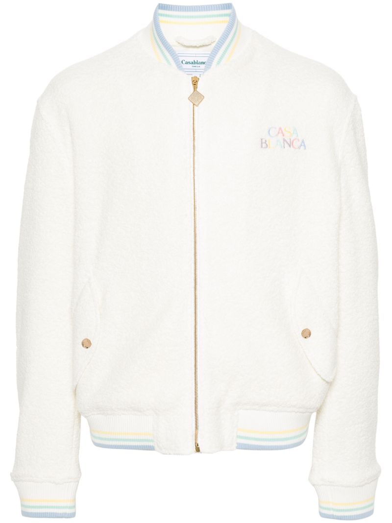 White Maison Pastelle Bomber Jacket