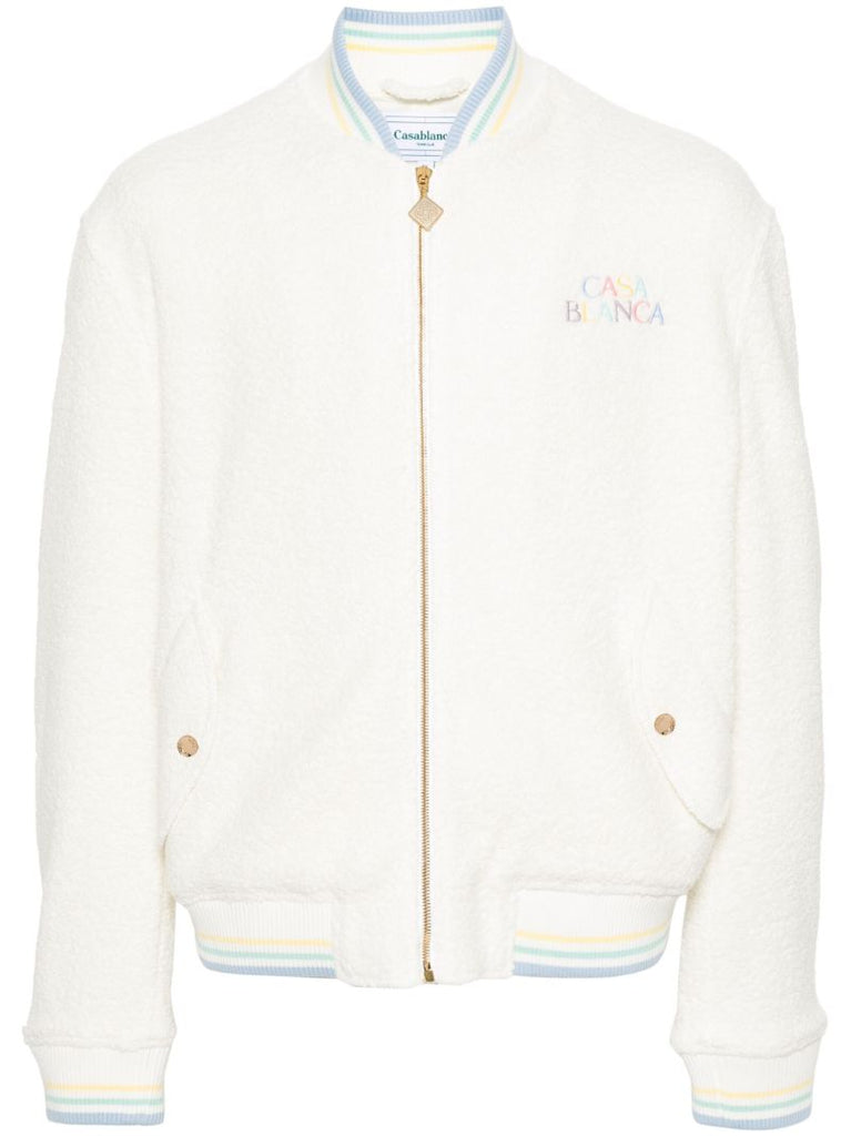 White Maison Pastelle Bomber Jacket
