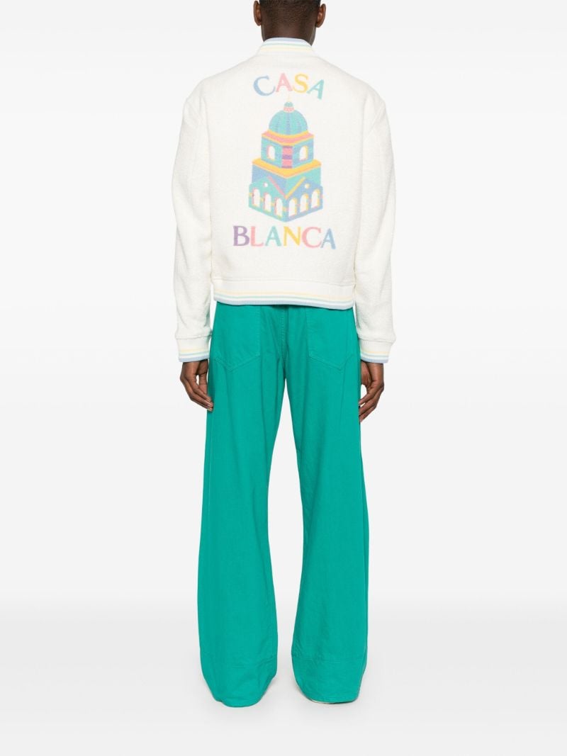 White Maison Pastelle Bomber Jacket