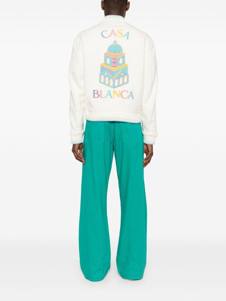 White Maison Pastelle Bomber Jacket