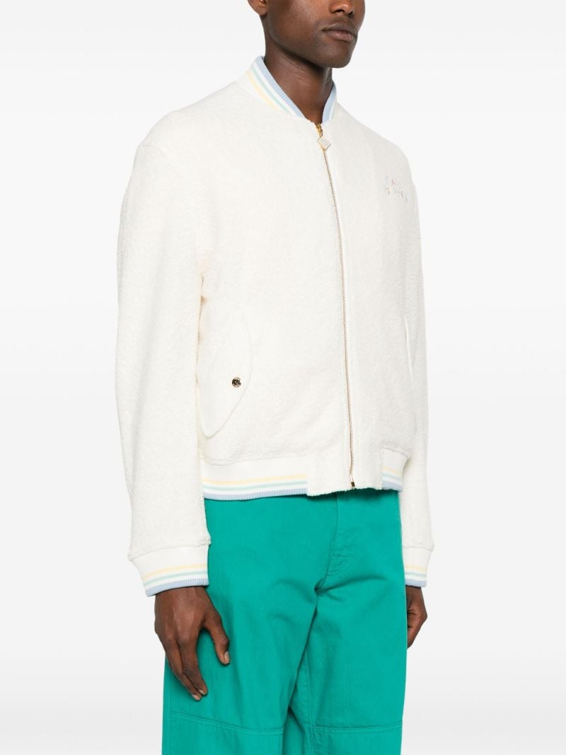 White Maison Pastelle Bomber Jacket