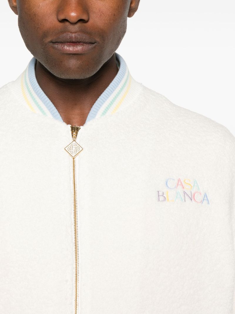 White Maison Pastelle Bomber Jacket