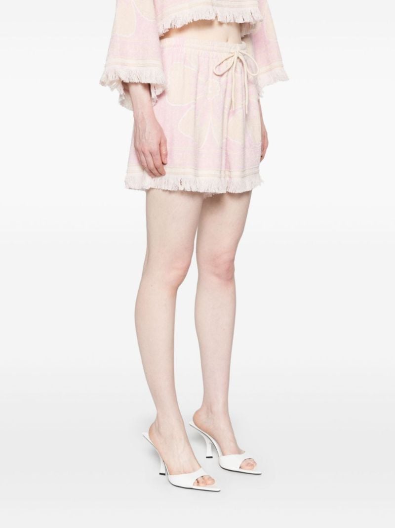 Pink Pop Towelling Cotton Shorts