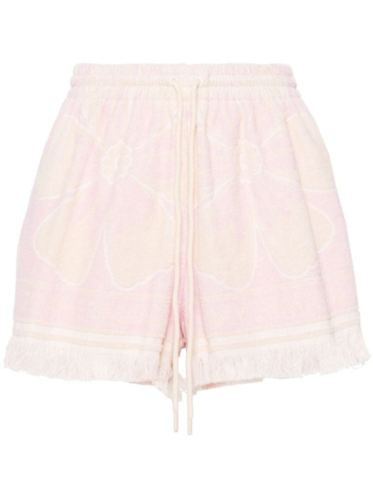 Pink Pop Towelling Cotton Shorts