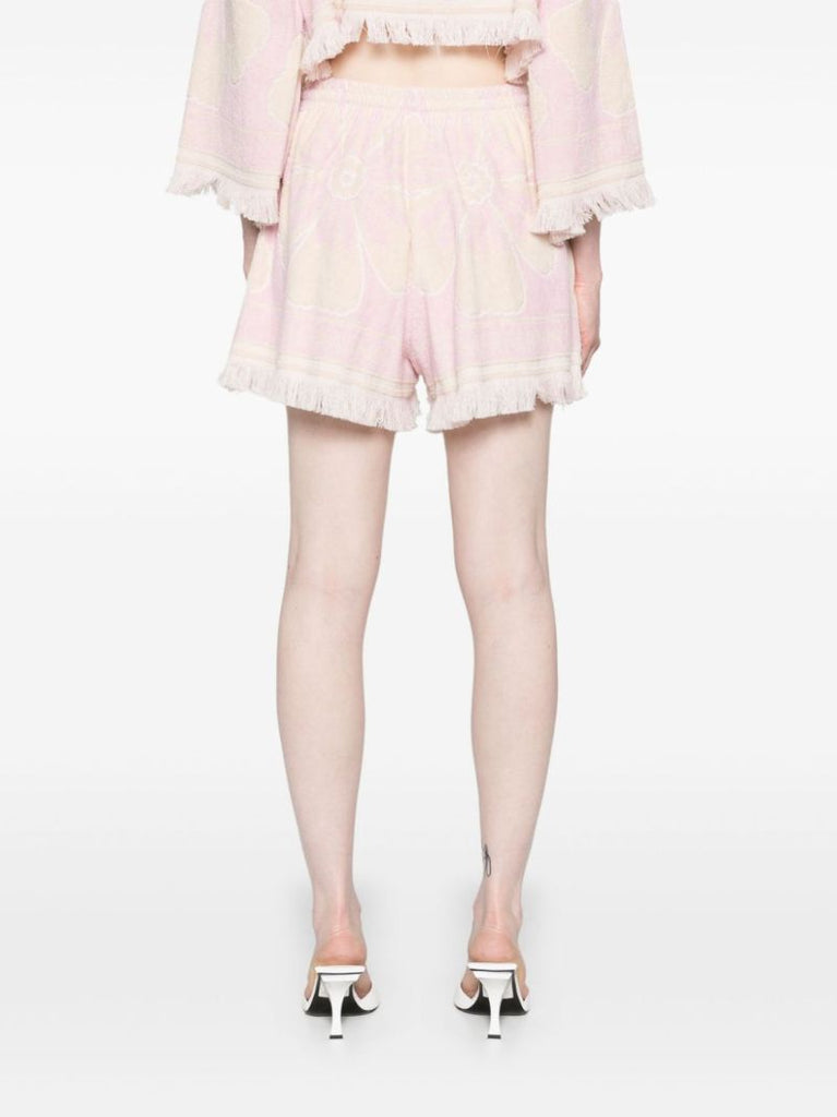 Pink Pop Towelling Cotton Shorts