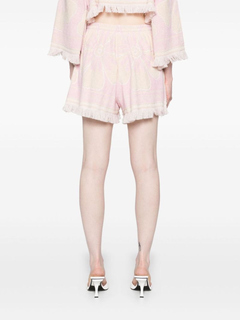 Pink Pop Towelling Cotton Shorts