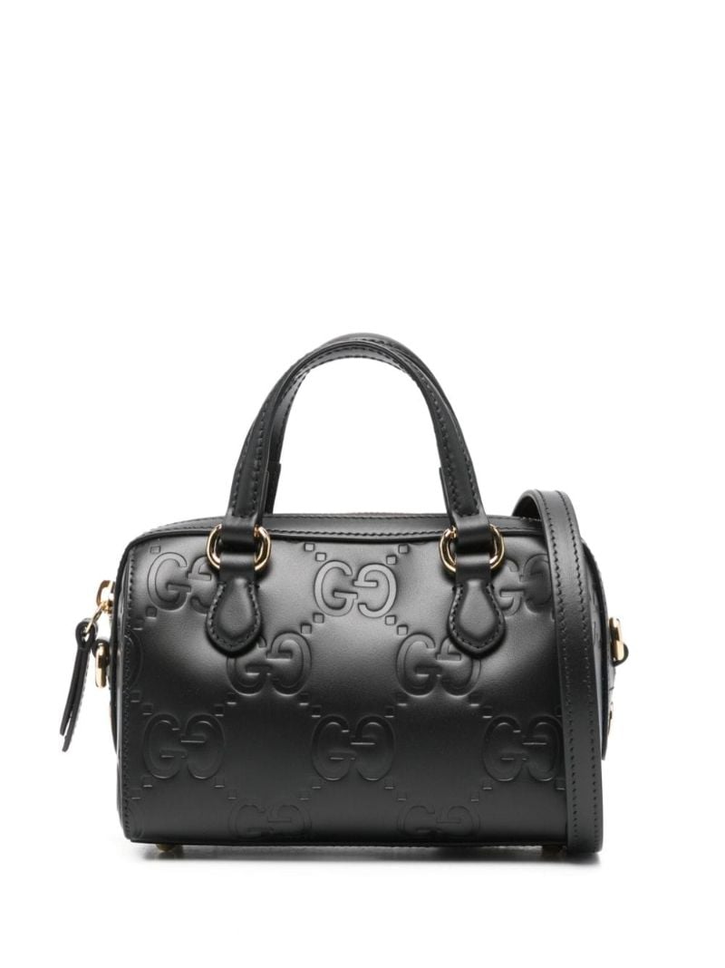 Black Gg Super Mini Tote Bag