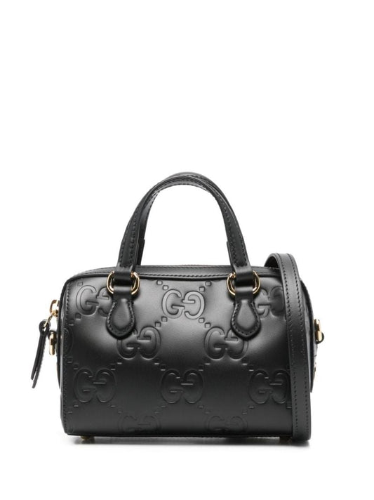 Black Gg Super Mini Tote Bag