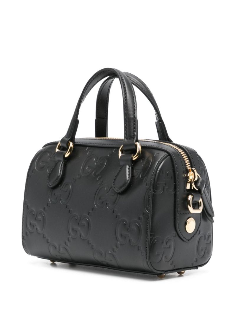 Black Gg Super Mini Tote Bag