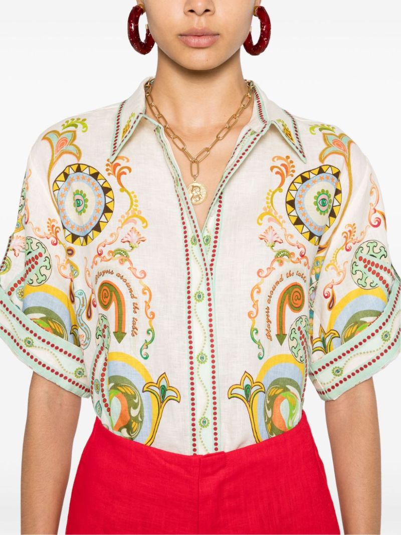 Neutral Pinball Linen Shirt