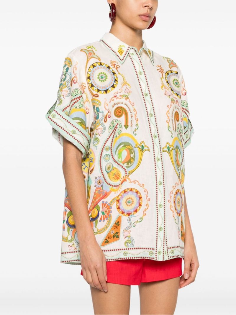 Neutral Pinball Linen Shirt
