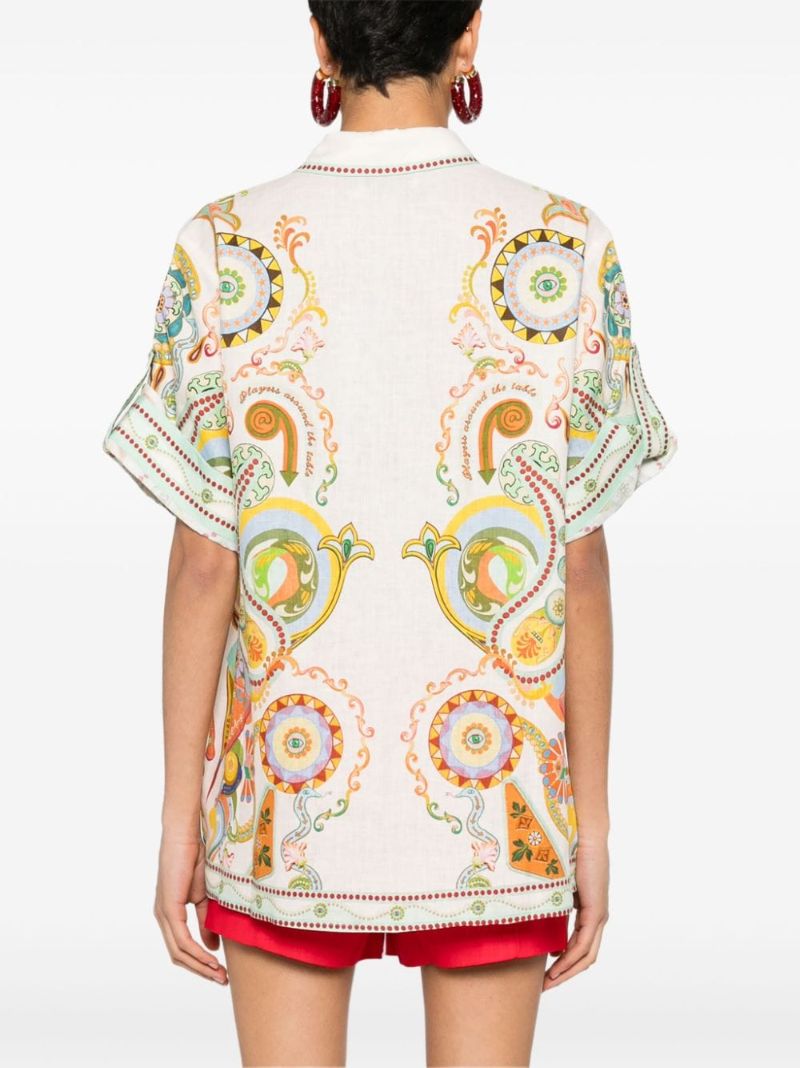Neutral Pinball Linen Shirt