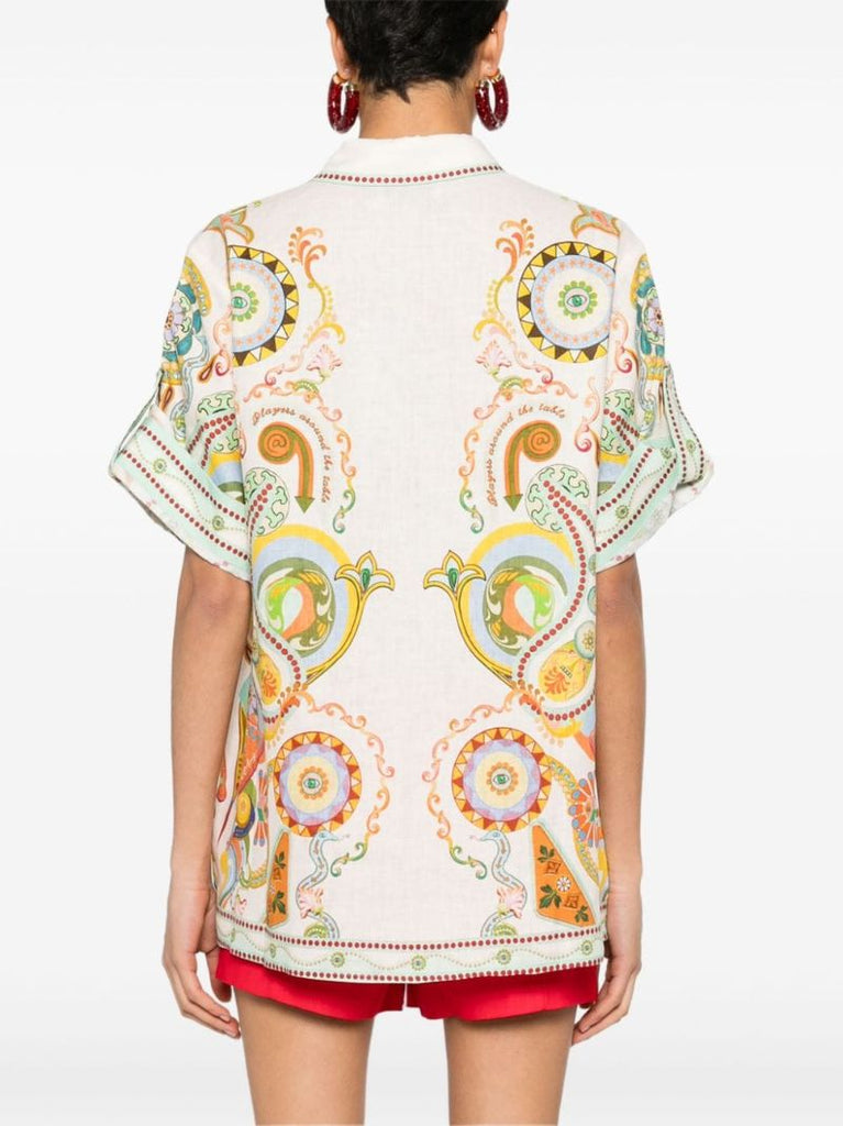 Neutral Pinball Linen Shirt