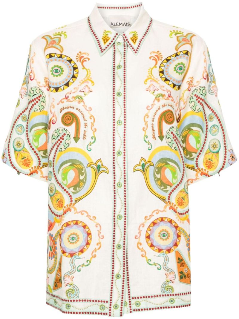 Neutral Pinball Linen Shirt