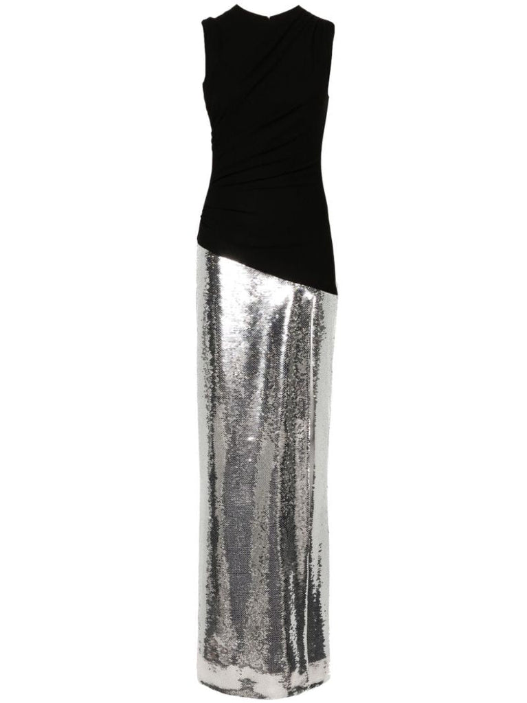 Sequinned Asymmetric Gown