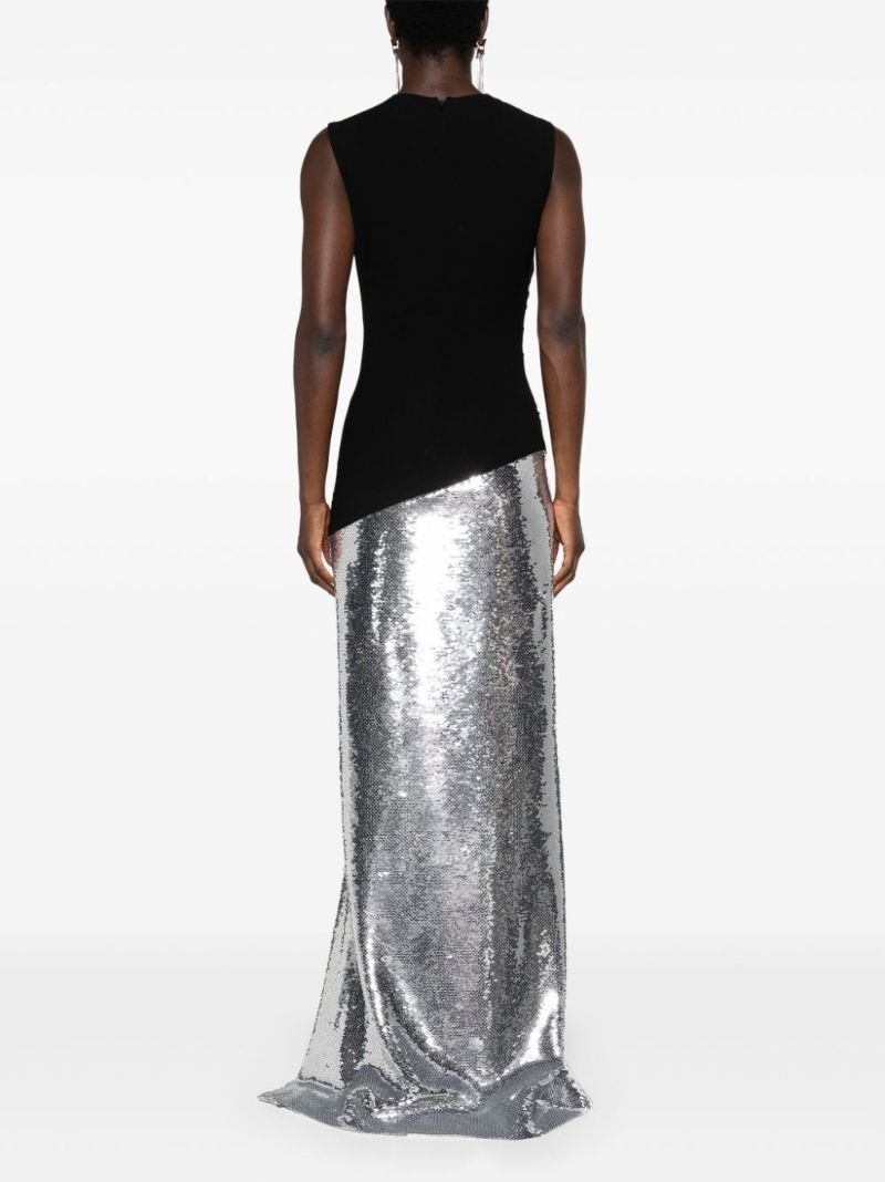 Sequinned Asymmetric Gown