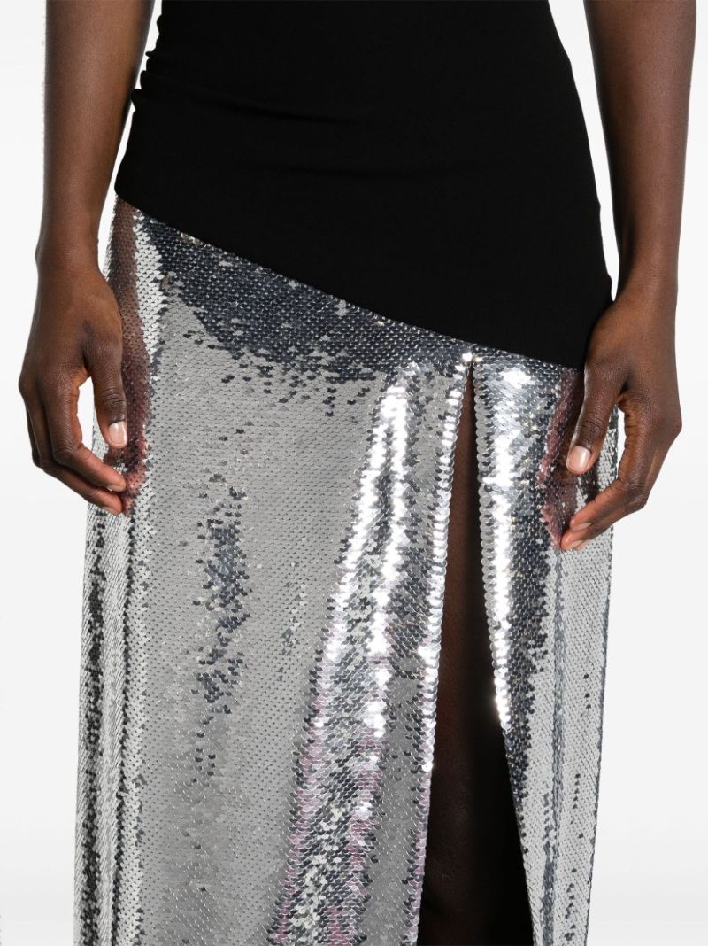 Sequinned Asymmetric Gown