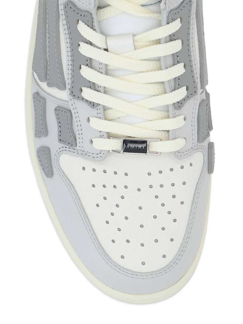 Grey Skel Top Low Leather Sneakers