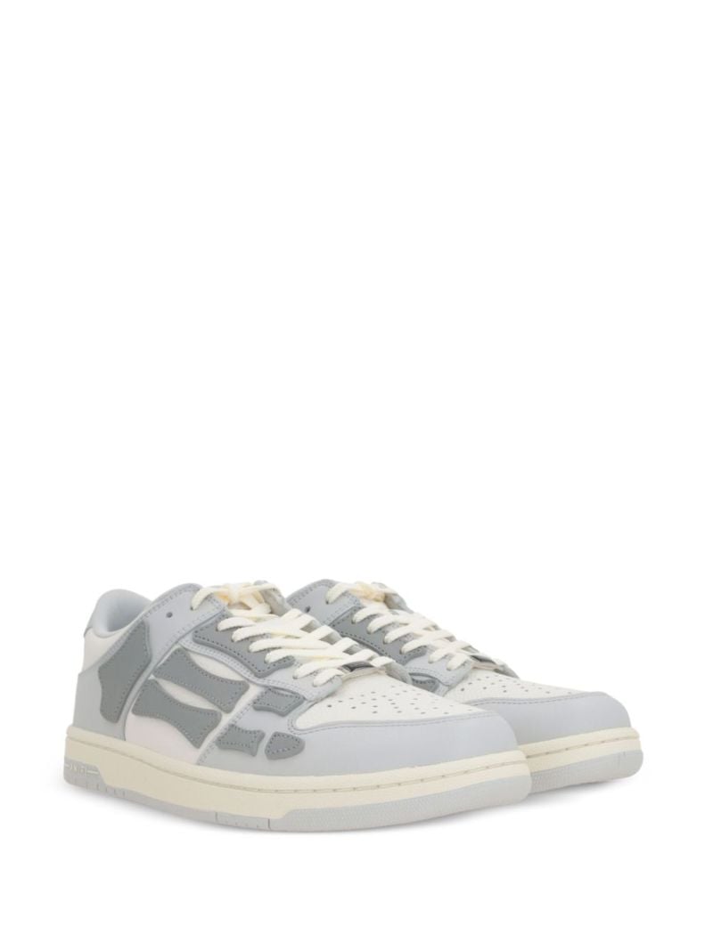 Grey Skel Top Low Leather Sneakers