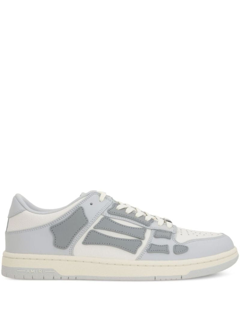 Grey Skel Top Low Leather Sneakers