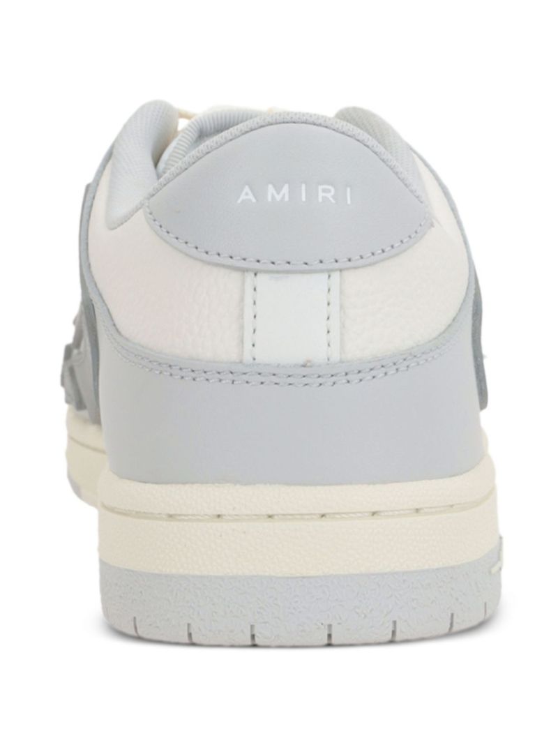 Grey Skel Top Low Leather Sneakers