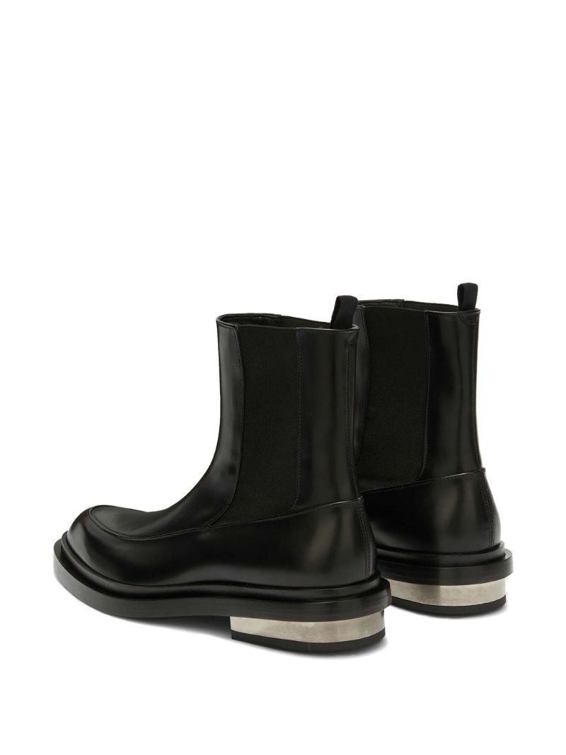 Black Leather Ankle Boots
