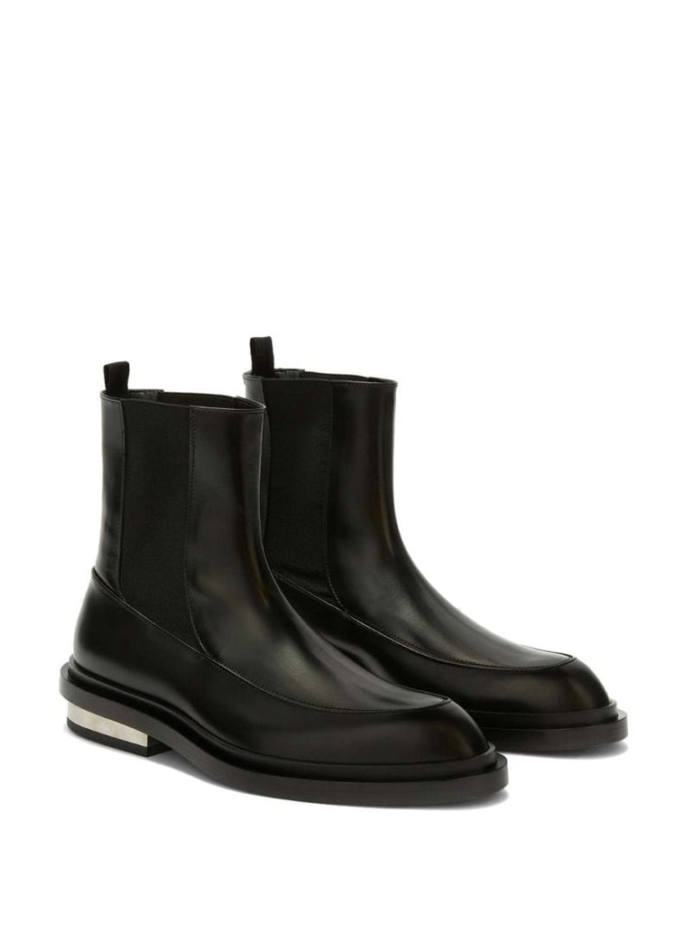 Black Leather Ankle Boots