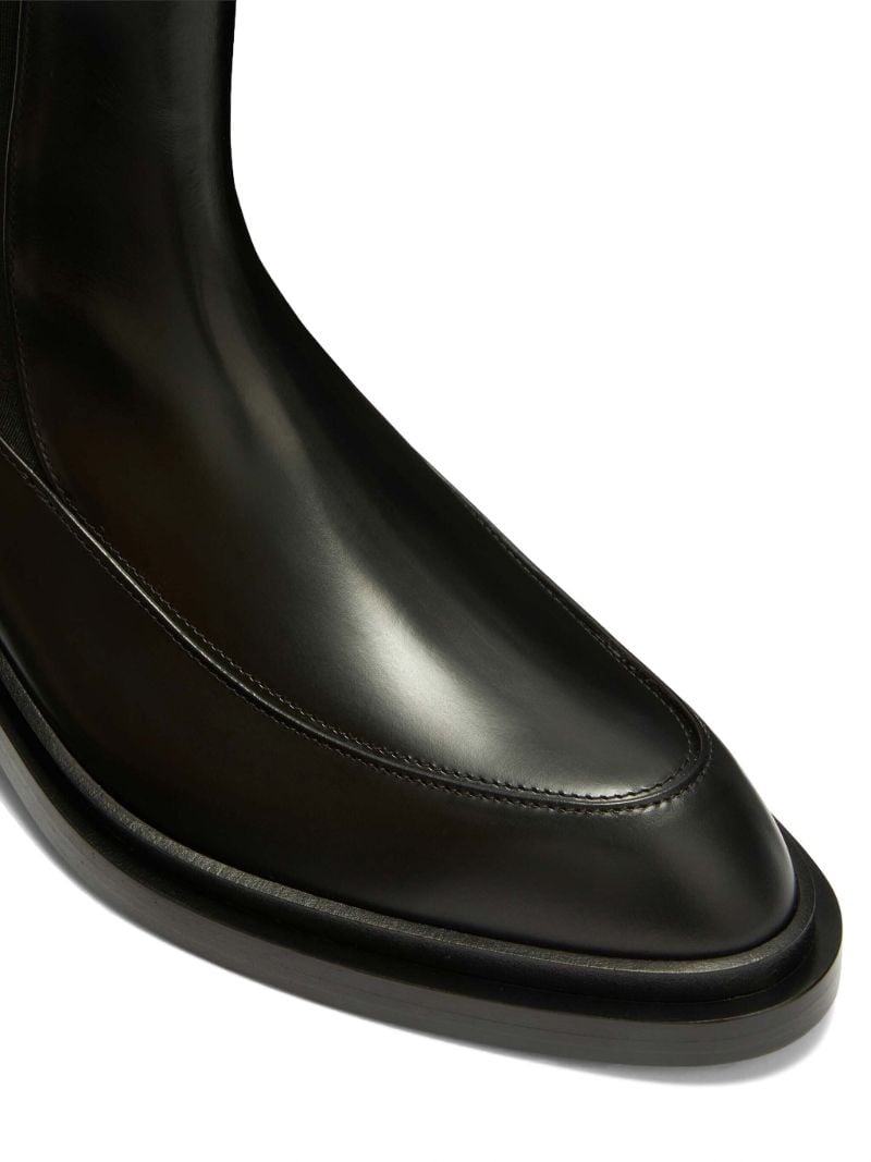 Black Leather Ankle Boots