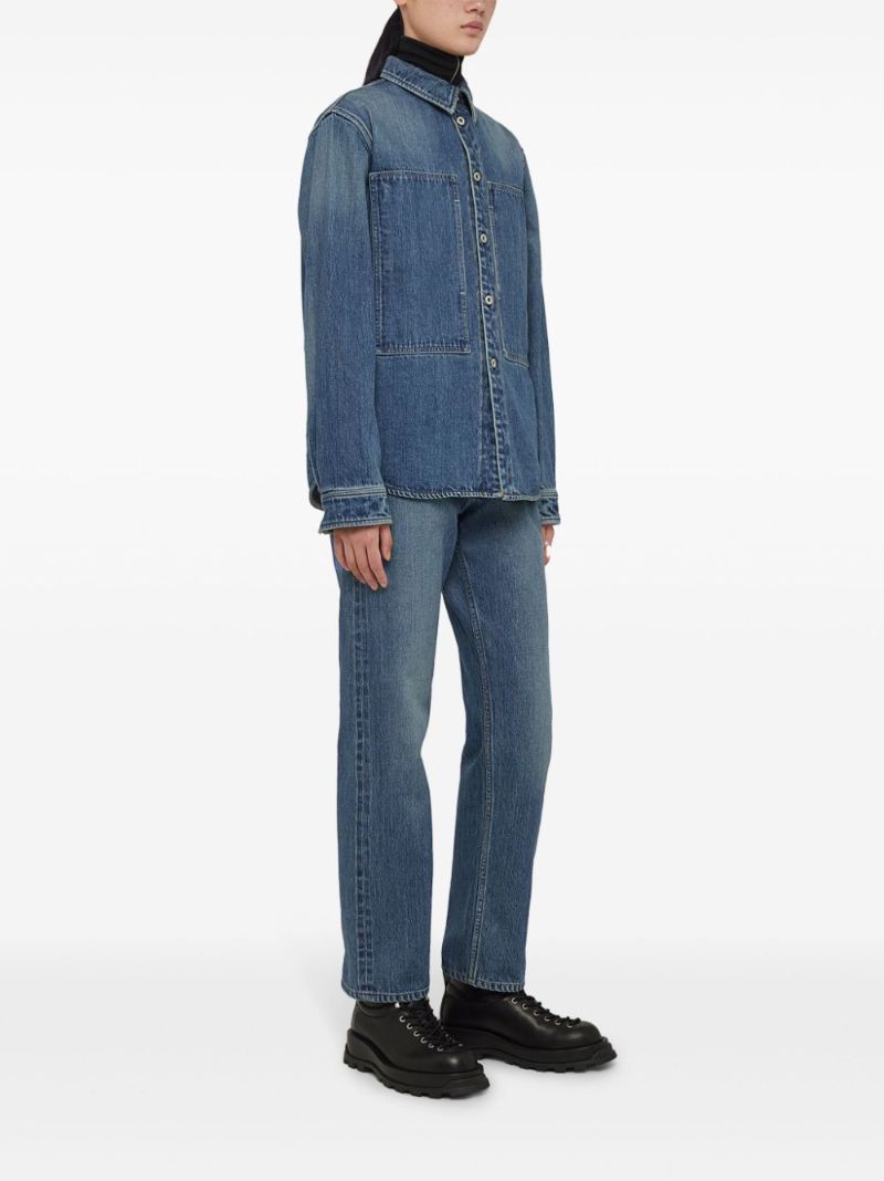 Blue Long-sleeve Denim Shirt