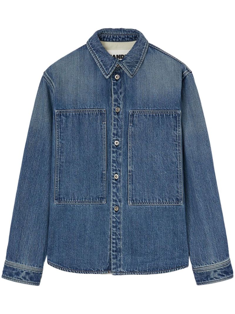 Blue Long-sleeve Denim Shirt