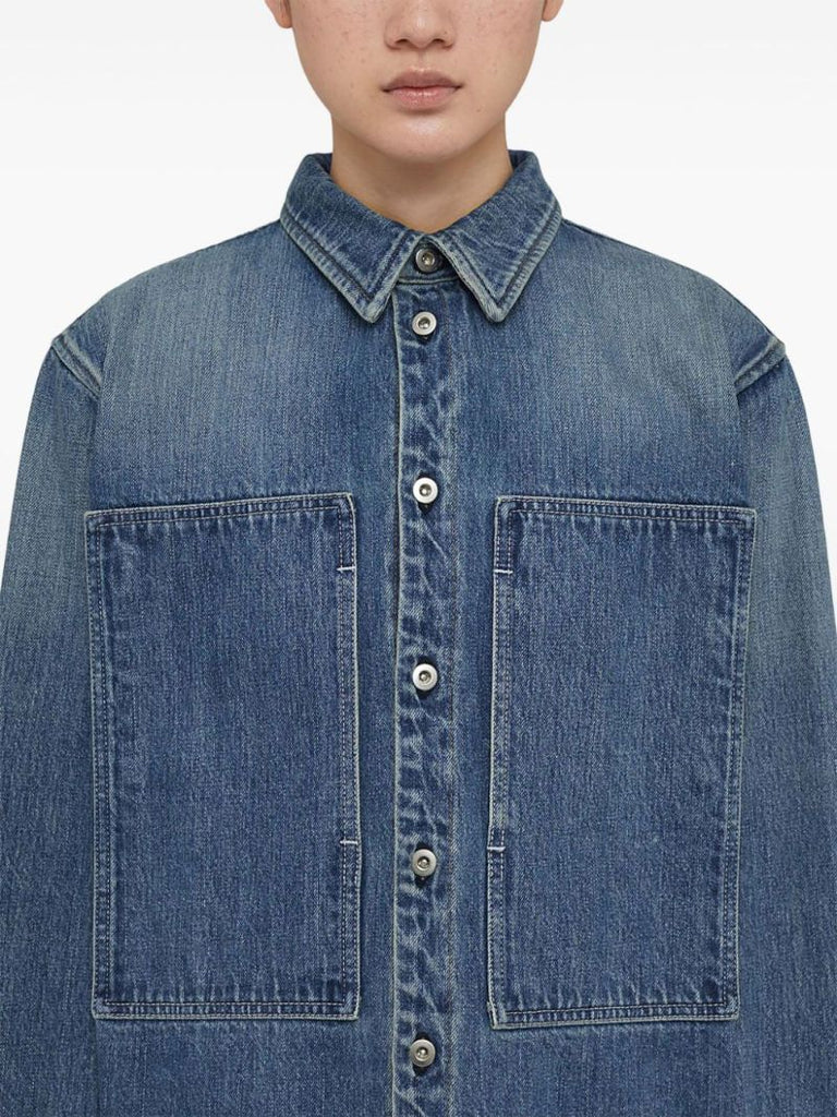 Blue Long-sleeve Denim Shirt