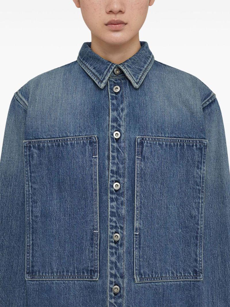 Blue Long-sleeve Denim Shirt