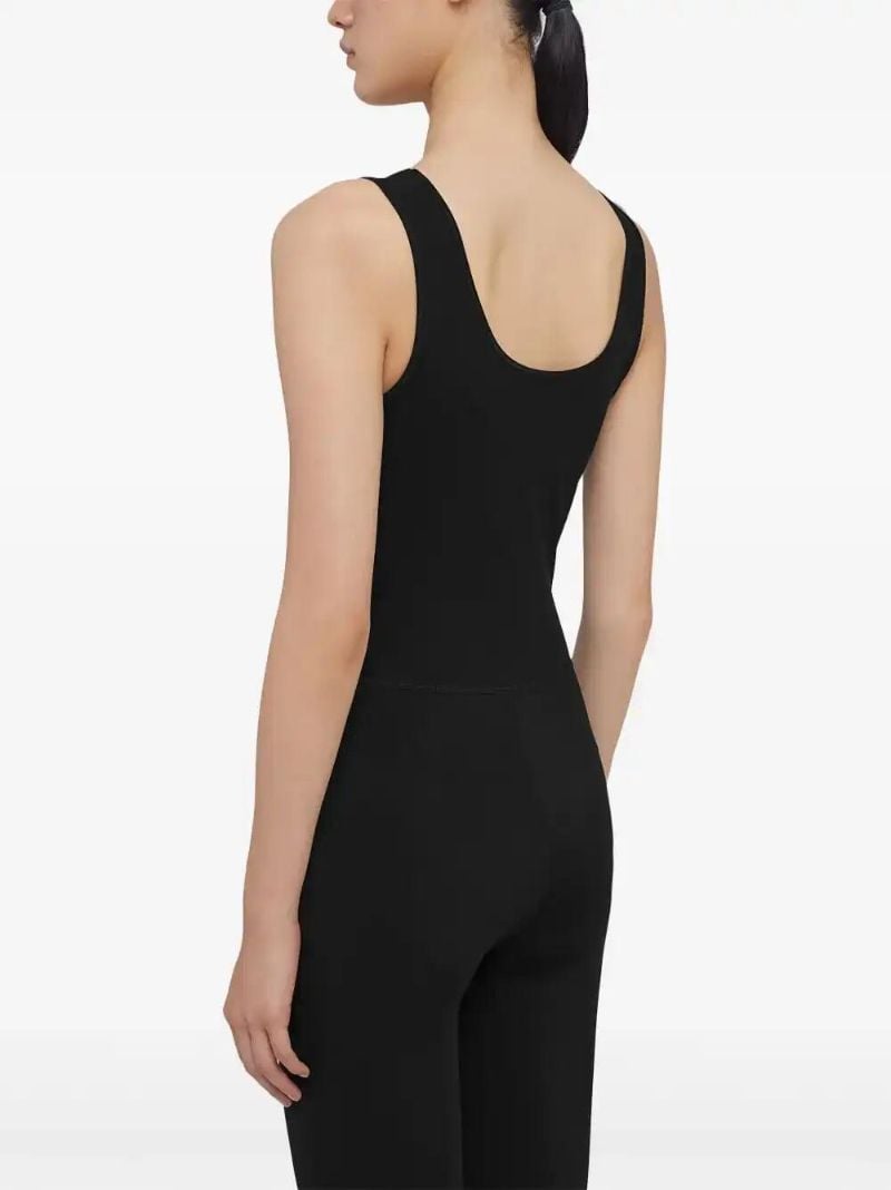 Black Logo-print Jumpsuit