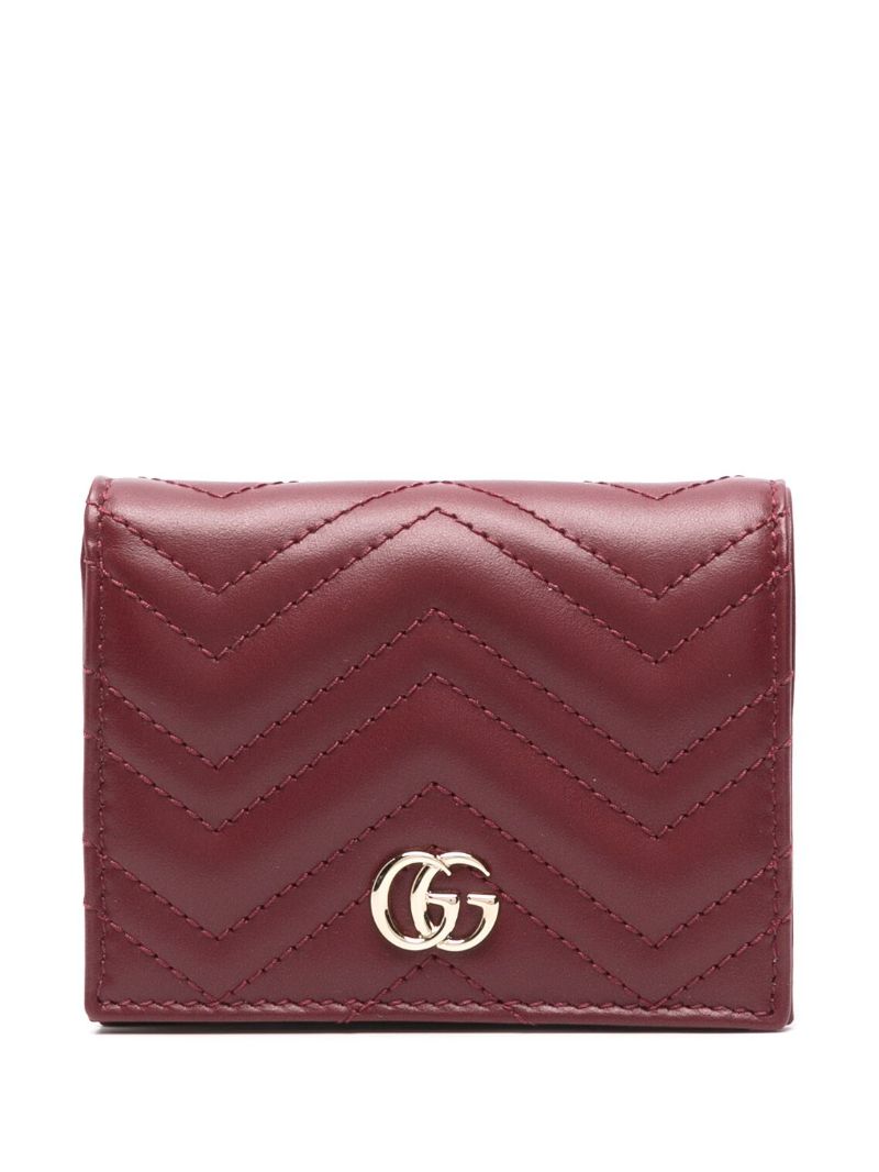 Red Gg Marmont Leather Wallet