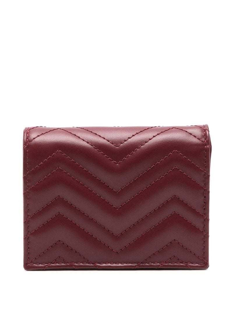 Red Gg Marmont Leather Wallet