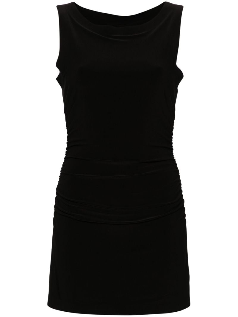Black Pickleball Ruched Mini Dress