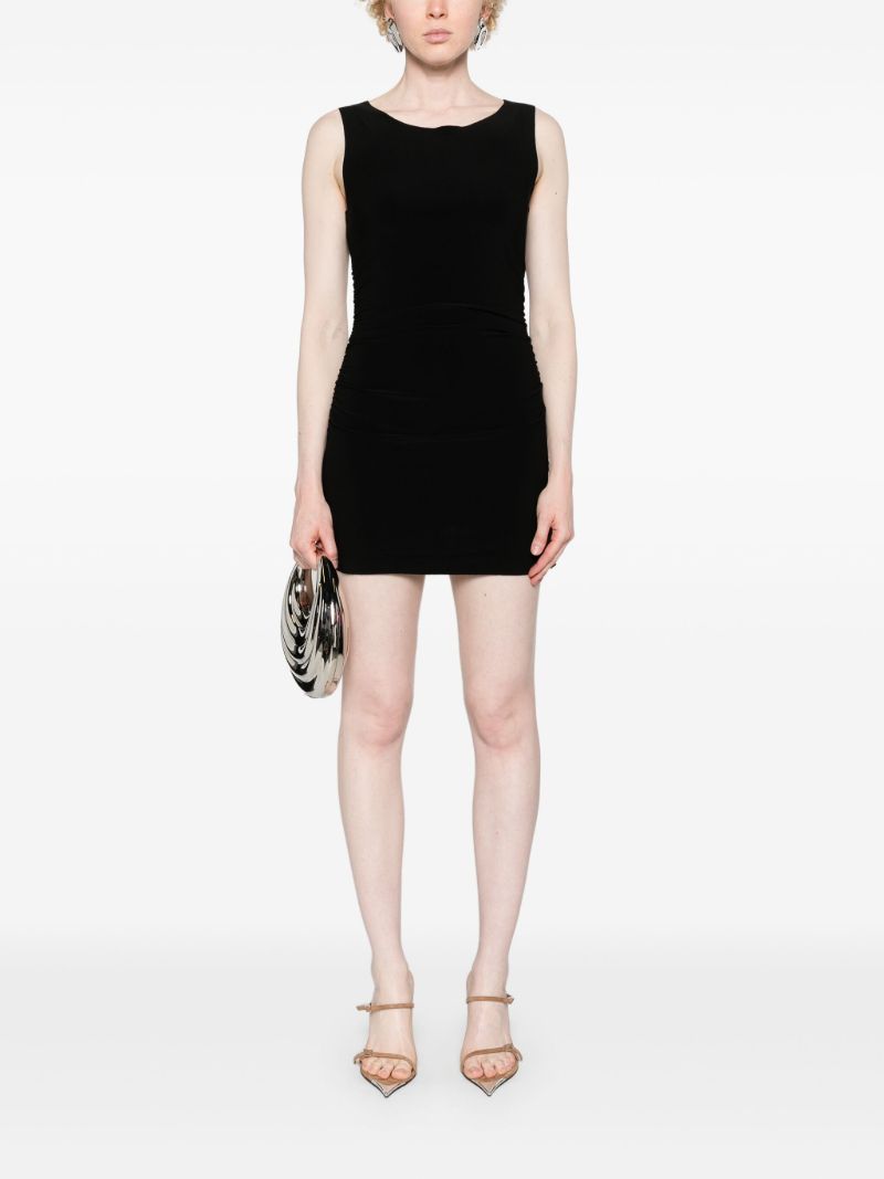 Black Pickleball Ruched Mini Dress