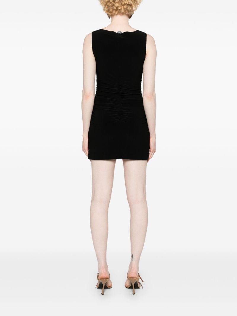 Black Pickleball Ruched Mini Dress