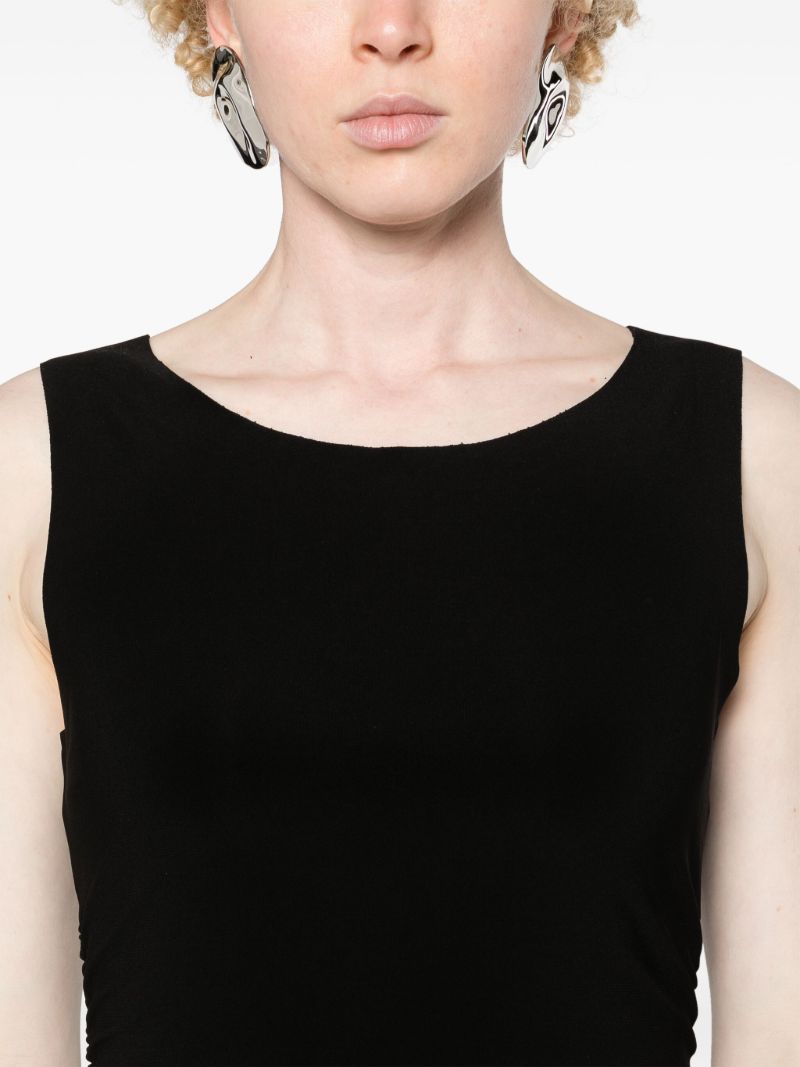 Black Pickleball Ruched Mini Dress