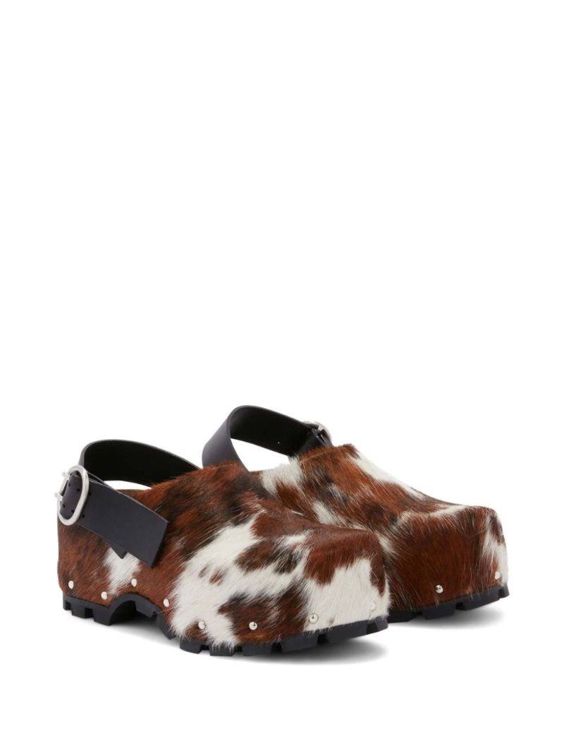 Cow-print Clogs