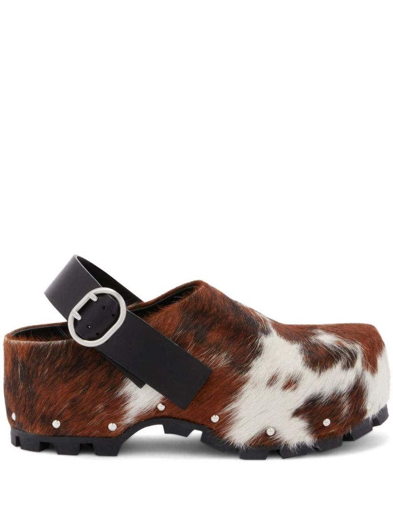 Cow-print Clogs