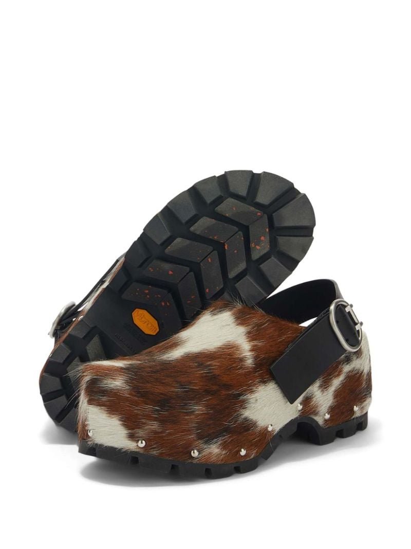 Cow-print Clogs
