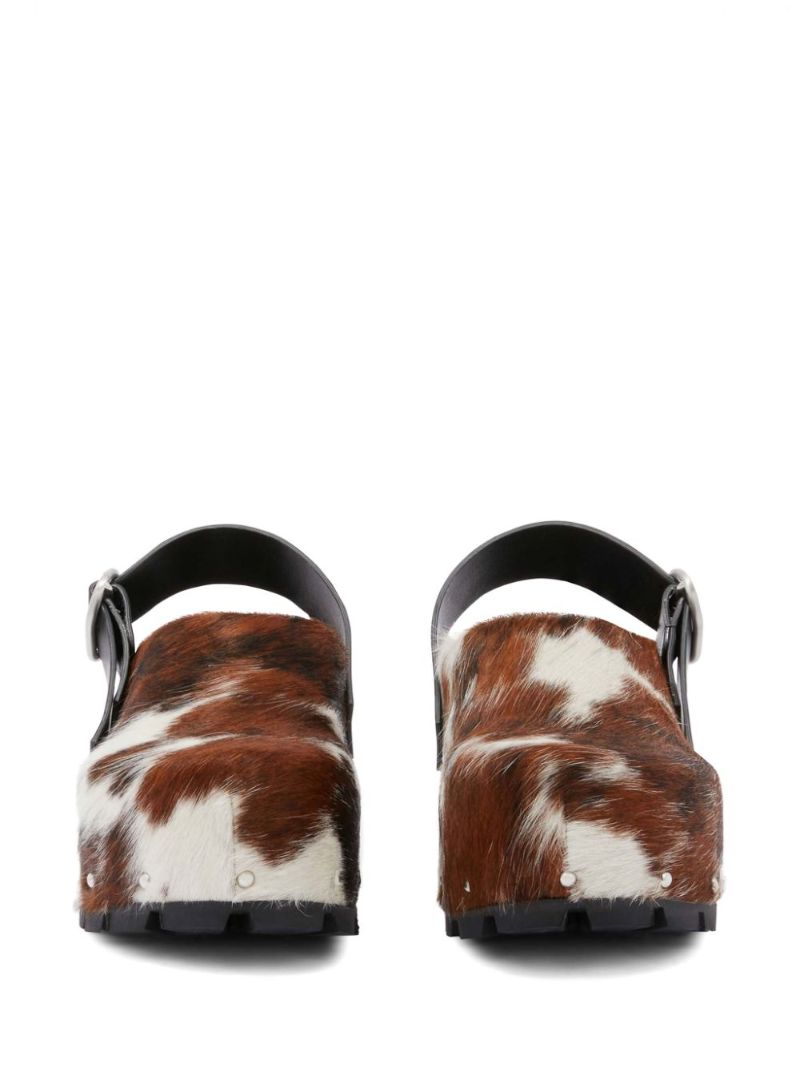 Cow-print Clogs