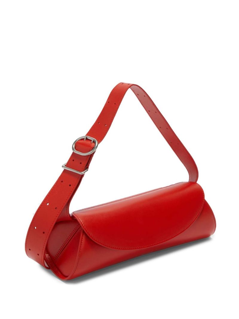 Red Cannolo Leather Shoulder Bag