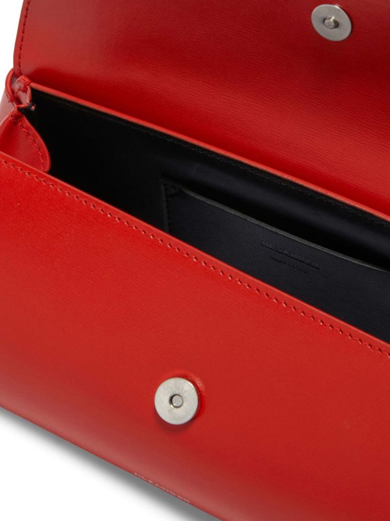 Red Cannolo Leather Shoulder Bag